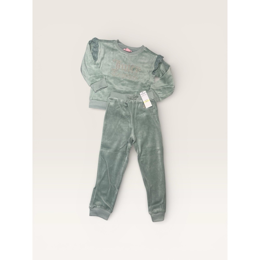 NWT Juicy Couture Girl Velour Siege Set Jogger Pants Sz 4